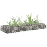 vidaXL Visoka greda gabion pocinkano jeklo 90x30x10 cm Cene