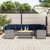  Vrtna sofa s jastucima siva od poliratana | shoptok.hr