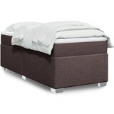 vidaXL Box spring postelja z vzmetnico temno rjava 80x200 cm blago Cene