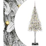 vidaXL Božično drevo med 150 LED z stojalom Bela 150 cm PE in jeklo | Shoptok.si