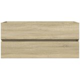  2-dijelni set kupaonskog namještaja od keramike i drva Smeđa 100 x 38.5 x 45 cm | Shoptok.si