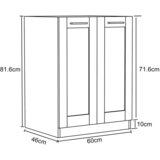 MID.YOU Kuhinjska Spodnja Omarica Colura, Bela, Antracit, Š 60cm | Shoptok.si
