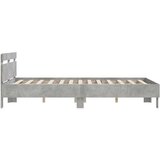 vidaXL Okvir kreveta s uzglavljem siva boja betona 140x200 cm drveni | shoptok.hr