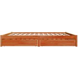  Okvir za krevet s ladicama Vosak smeđa 180 x 200 cm | shoptok.hr