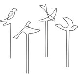 Esschert Design Kovinska opora za rastline 4 ks Bird – Cene