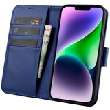 ICARER 2v1 usnjena preklopna torbica za iPhone 14 Anti-RFID Wallet Case modra, (21522230) | Shoptok.si