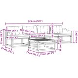  Set vanjskih sofa 5 kom. Bijela i svjetlosiva | shoptok.hr