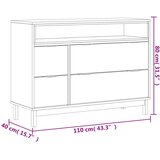  Ladičar FLAM 110 x 40 x 80 cm od masivne borovine | shoptok.hr