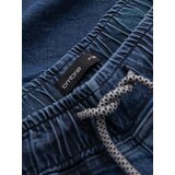 Ombre Men's denim shorts with rolled up leg - dark blue | shoptok.hr