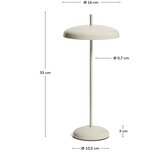 Kave Home Siva LED stolna lampa s mogućnosti zatamnjivanja s metalnim sjenilom (visina 35 cm) Porte – | shoptok.hr