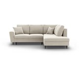 Cosmopolitan Design Bež baršunasti sklopiva/s prostorom za odlaganje kutna garnitura (s desnim kutom/u obliku slova L) Kyoto – Cosmopolitan Design Bež baršunasti sklopiva/s prostorom za odlaganje kutna garnitura (s desnim kutom/u obliku slova L) Kyoto – Slike