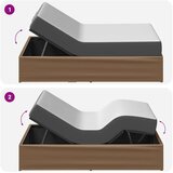  Električni podesivi okvir kreveta Smeđa 200 x 70 x 33 5 cm - Boja cappuccina 70 x 200 cm | shoptok.hr
