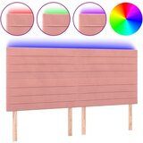 The Living Store LED posteljno vzglavje roza 160x5x118/128 cm žamet - LED Vzglavje, (21500433) | Shoptok.si