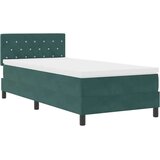 vidaXL box spring krevet s madracem &amp led tamno zelena 100x200 cm baršun | shoptok.hr