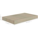 vidaXL plutajuća zidna polica boja hrasta 40 x 23 x 3,8 cm MDF | shoptok.hr