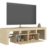 vidaXL TV ormarić s LED svjetlima boja hrasta sonome 140x36,5x40 cm | shoptok.hr