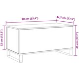  Kava Stol Crni hrast 90 x 44,5 x 45 cm Konstruirano drvo | Eponuda.ba