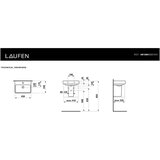 Laufen H8159610001041 Pro S 45 x 34 cm pravokotni stenski keramični umivalnik z odprtino za armaturo | Shoptok.si