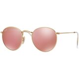 Ray-ban Round Metal Flash Lenses RB3447 112/Z2 XL (53) Zlata/Rjava Cene