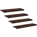 Step treads 4 kom. 100 x 30 x 2 cm Tamno smeđa Slike