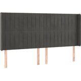 Krevet box spring s madracem LED tamnosivi 180x200 cm baršun | Eponuda.com