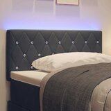  LED glava kreveta s LED trakama Tamno siva 100 cm Baršun | Eponuda.com