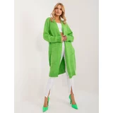 Fashion Hunters Light green oversize cardigan without closure