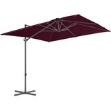  Konzolni vrtni suncobran s čeličnim stupom 250 x 250 cm bordo | Eponuda.ba