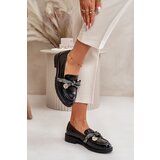 S. BARSKI Patent Ladies Moccasins With Bow Black S.Barski | Shoptok.si