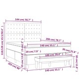  s oprugama i madracem crni 140x200 cm od tkanine | shoptok.hr