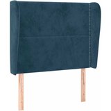  Uzglavlje s ušima tamnoplavo 83 x 23 x 118/128 cm baršunasto | Eponuda.ba