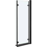  Sklopiva vrata za tuš-kabinu s 3 ploče ESG 130 x 138 cm crna | shoptok.hr
