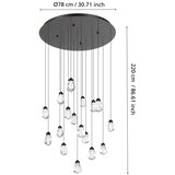Eglo 390413 - led prigušiva luster na sajli sindicat 17xLED/3W/230V 3000K | Eponuda.com