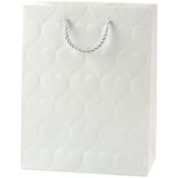 Elegant Gift Bag Embossed Hearts 23 x 18 x 10.5 cm | Shoptok.si
