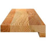  Okenske police 2 kosa svetlo rjava 80x15x2 cm trdna hrastovina | Shoptok.si
