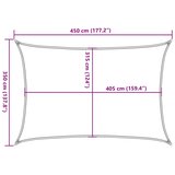  Jedro za zaštitu od sunca 160 g/m² tamnozeleno 3,5 x 4,5 m HDPE | shoptok.hr