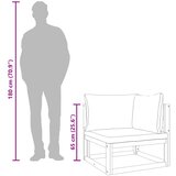  Modularna kutna sofa sa smeđesivim jastucima od bagremovog drva | shoptok.hr
