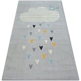 RugsX Preproge Preproga PASTEL 18409/652 - Oblak Srca Ptice 120x170 cm Siva | Shoptok.si