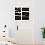  Zidni ormarić za nakit s LED svjetlima bijeli | shoptok.hr