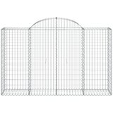  Lučne gabionske košare 2 kom 200x50x120/140cm pocinčano željezo | shoptok.hr