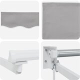 vidaXL ročna retraktibilna tenda svetlo siva 350x250 cm, zamenjava tenda tkanine za okvir 3.5x2.5 m svetlo siva | Shoptok.si