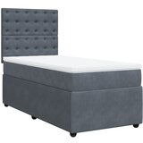 Maison Chic Box spring postelja - Vzmetna postelja z vzmetnico temno siva 100x200 cm žamet SL4287, (21907657) | Shoptok.si