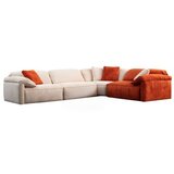 Atelier Del Sofa Kutna garnitura Flamingo, 335x250x105 cm, Krem-narandžasta | Eponuda.ba