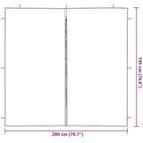 Stranska stena zabavnega šotora 2 pcs Antracit 200 x 195 cm, (5000219052) | Shoptok.si