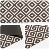  Kuhinjski Tepih sivi i bijeli dijamanti 180 x 60 cm | shoptok.hr