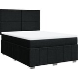 Maison Chic Box spring posteljni - Vzmetna postelja z vzmetnico črn 140x190 cm blago SL24446, (21879998) | Shoptok.si