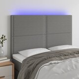  LED uzglavlje tamnosivo 144x5x118 cm od tkanine | shoptok.hr