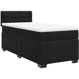 The Living Store Box spring postelja z vzmetnico črna 100x200 cm žamet - Box Spring Postelja, (21490913) | Shoptok.si
