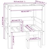  Krevet za pse sivi 55,5x53,5x60 cm od masivne borovine | shoptok.hr