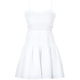 Michael Kors Kratke obleke POPLIN SMOCKED MINI DRESS Bela Cene